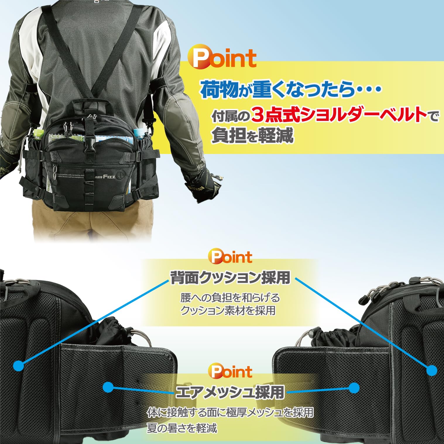 Amazon | タナックス (TANAX) ヒップバッグ モトフィズ(MOTOFIZZ) デジ